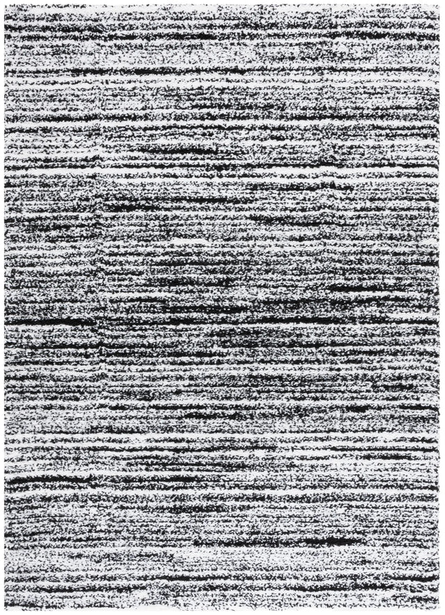 Safavieh Rumi Shag 4'-0" x 6'-0" Rug in Black / Ivory