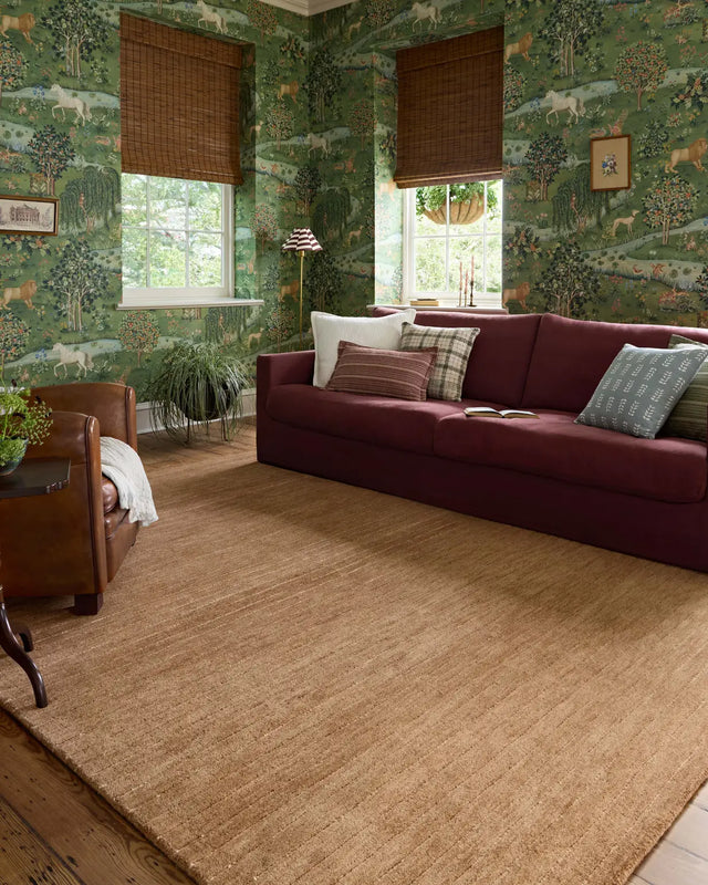 Chris Loves Julia x Loloi Henry HEY-01 Rust / Natural Rug - room scene 3