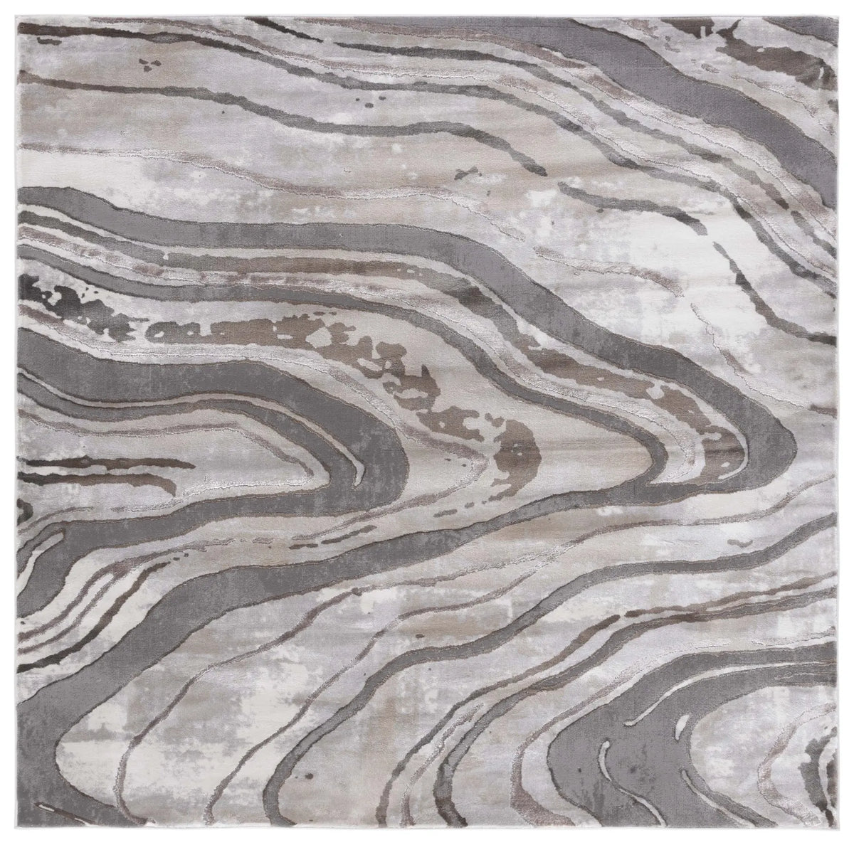Safavieh Craft 6'-7" x 6'-7" Rug in Grey / Beige