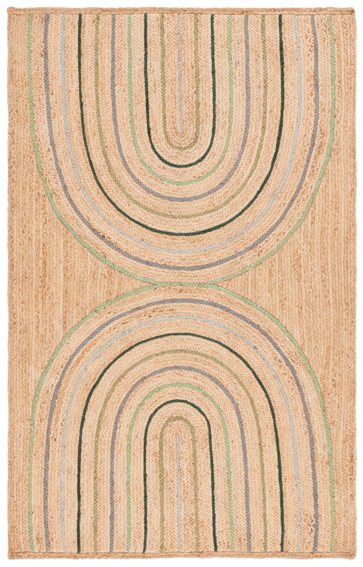 Safavieh Natural Fiber 4'-0" x 6'-0" Rug in Natural / Green
