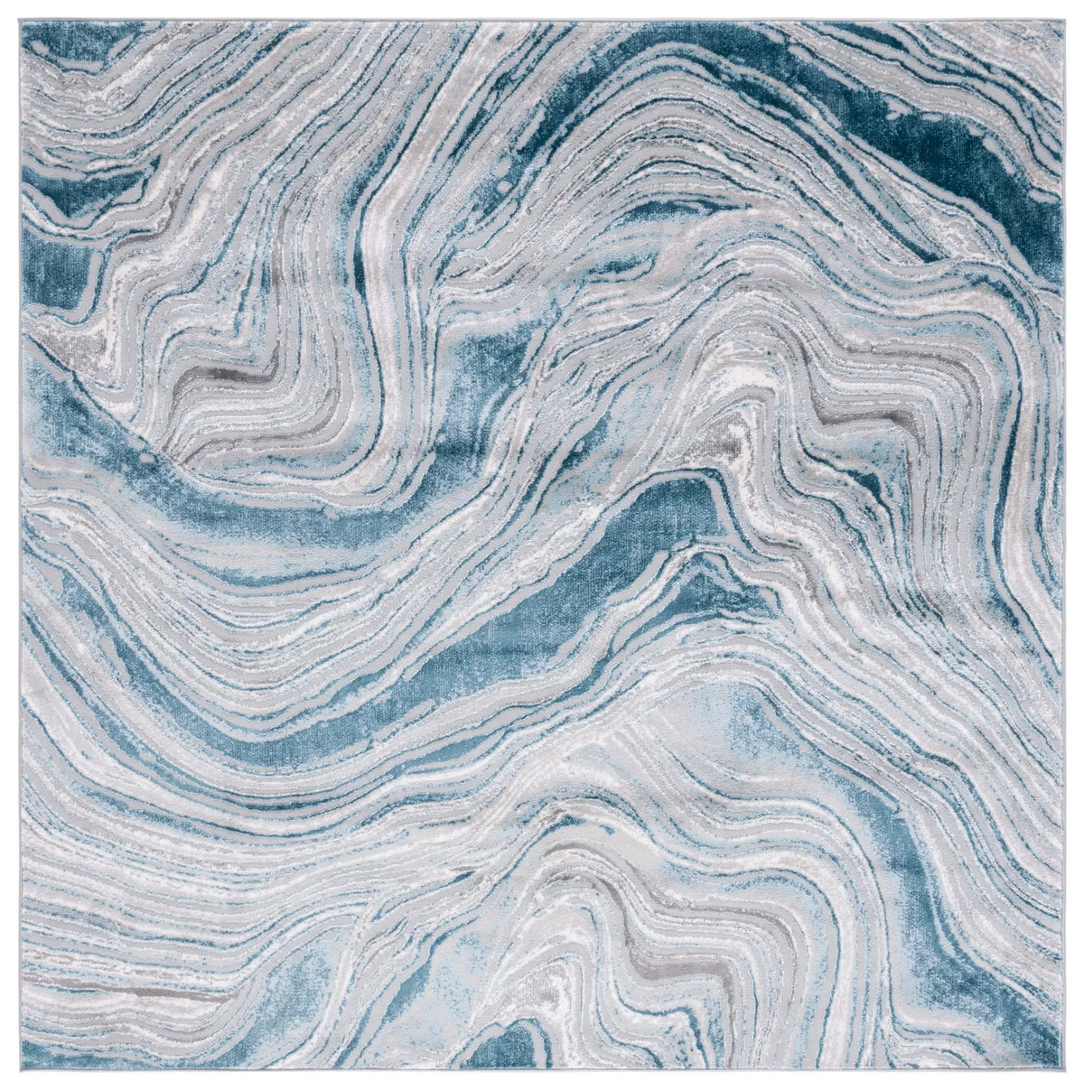 Safavieh Meadow 500 6'-7" x 6'-7" Rug in Blue / Grey
