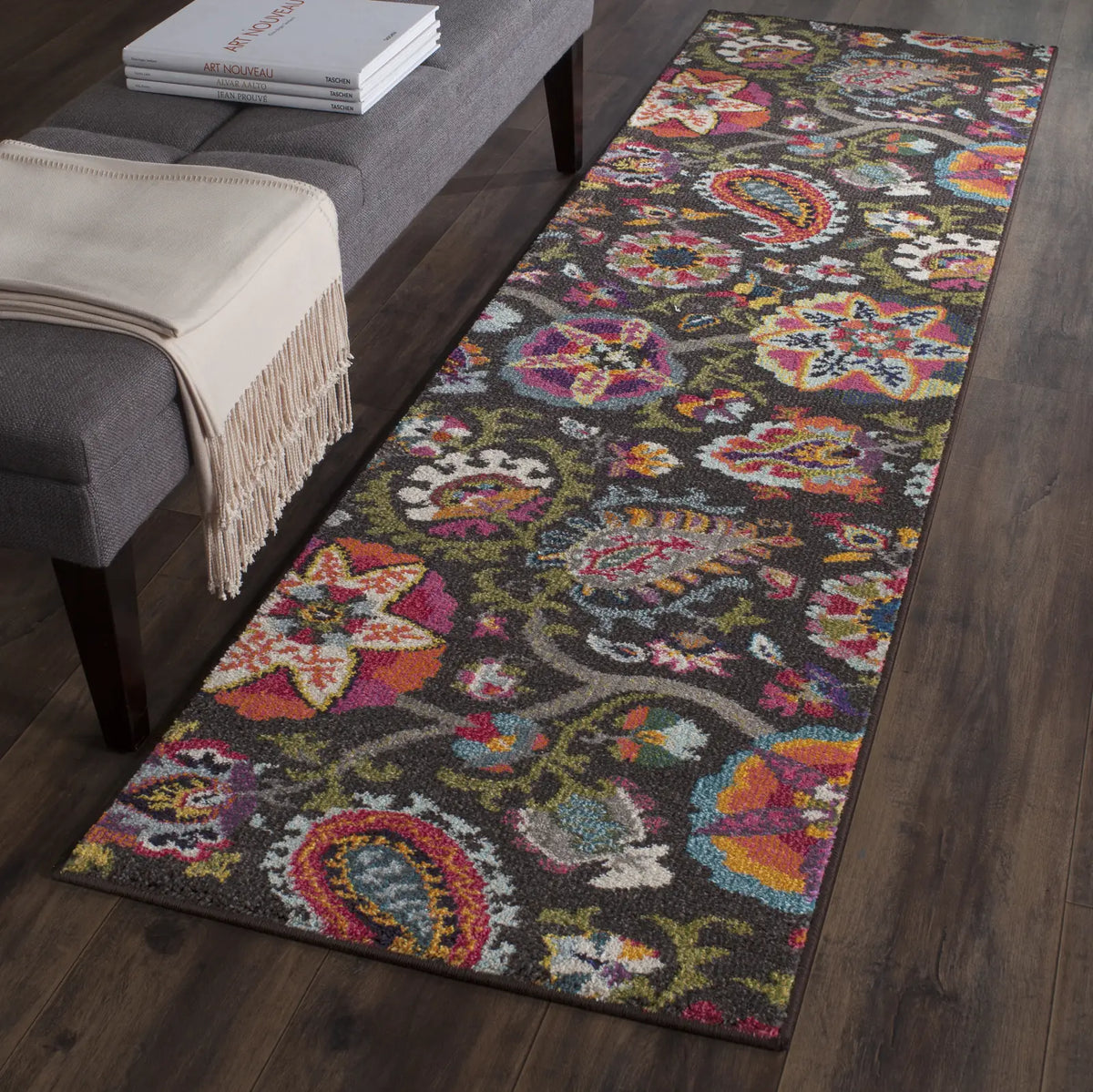Safavieh Monaco 2'-2" x 12'-0" Rug in Brown / Multi