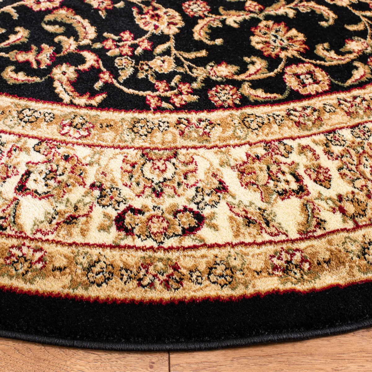 Safavieh Lyndhurst 7'-0" x 7'-0" Rug in Black / Ivory