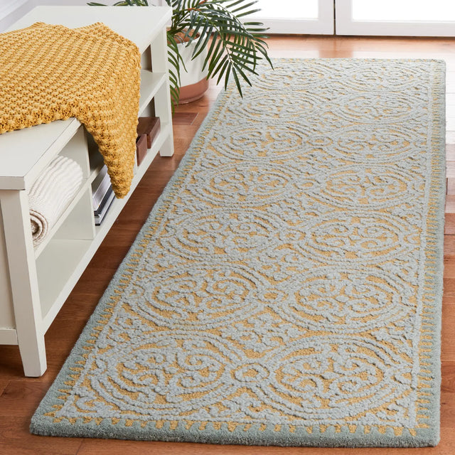 Safavieh Cambridge 2'-6" x 12'-0" Rug in Blue / Gold