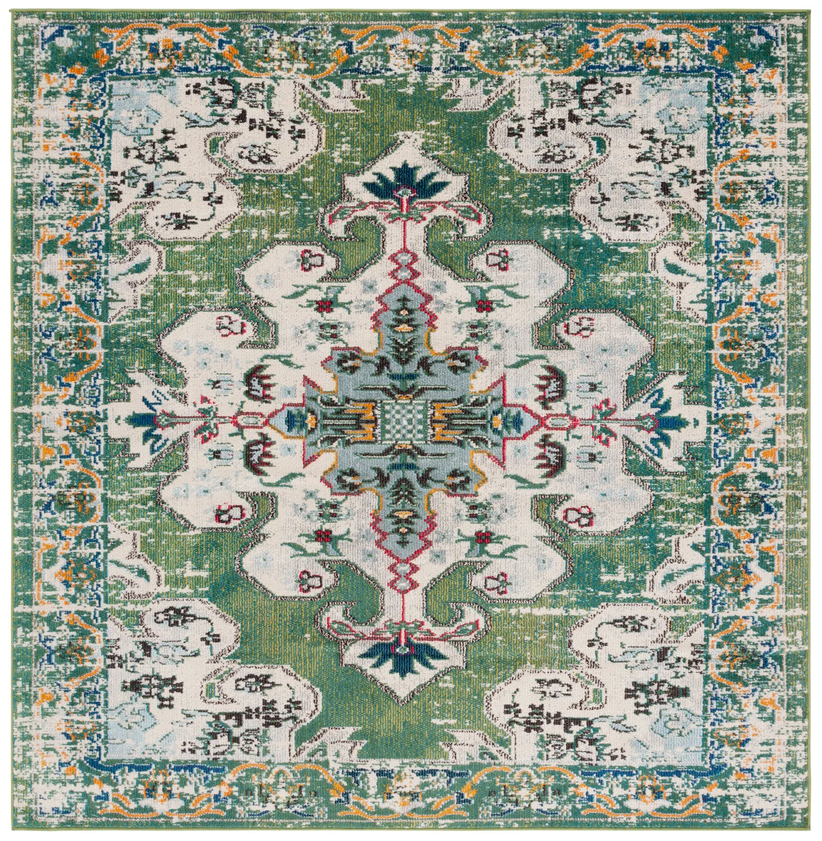 Safavieh Madison 6'-7" x 6'-7" Rug in Green / Aqua