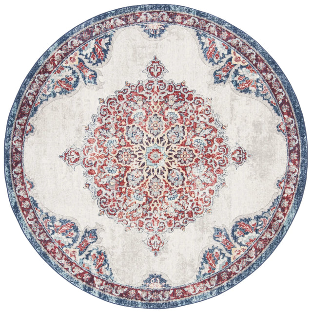 Safavieh Brentwood 6'-7" x 6'-7" Rug in Ivory / Red
