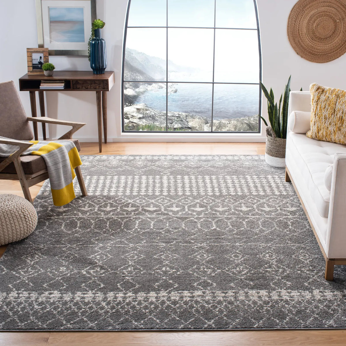 Safavieh Tulum 10'-0" x 13'-0" Rug in Grey / Ivory