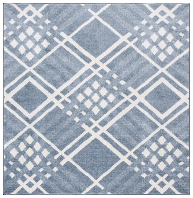 Safavieh Blair Washable 6'-7" x 6'-7" Rug in Blue / Ivory
