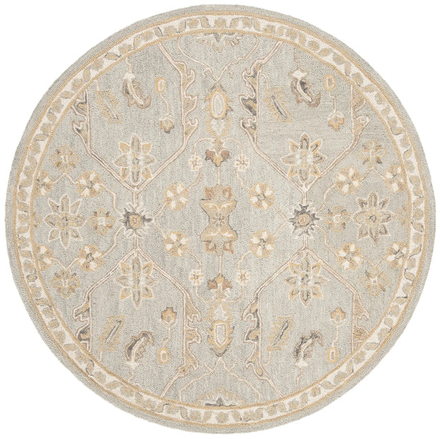 Safavieh Blossom 6'-0" x 6'-0" Rug in Slate / Beige