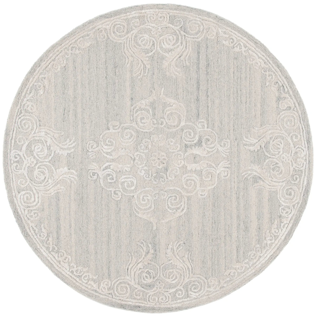 Safavieh Glamour 6'-0" x 6'-0" Rug in Silver / Ivory