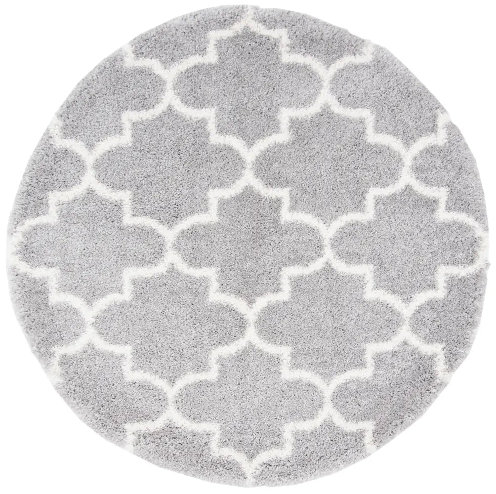 Safavieh Fontana Shag 800 6'-7" x 6'-7" Rug in Grey / Cream