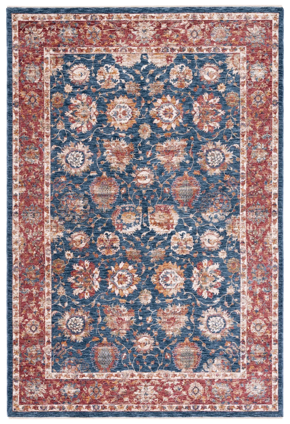 Safavieh Heirloom 700 4'-0" x 6'-0" Rug in Navy / Rust
