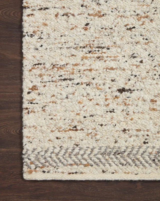 Loloi Reyla Rla-01 Pebble/Stone Rug - corner on wood