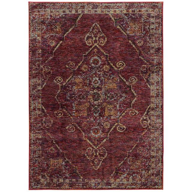 Oriental Weavers Sphinx Andorra 7135E Red/Gold Rugs - main flat