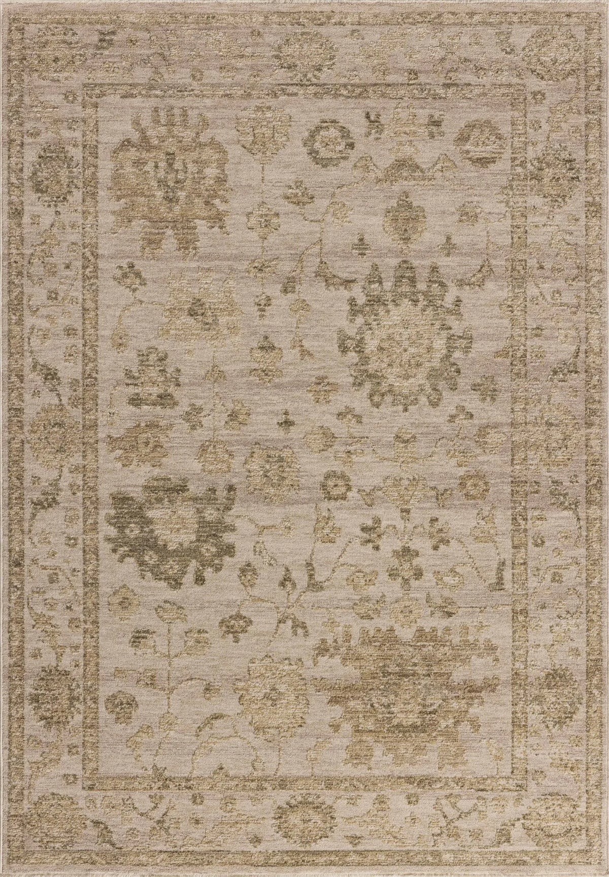 Loloi Willa WIA-09 Dove / Forest Power Loomed Rug - main flat