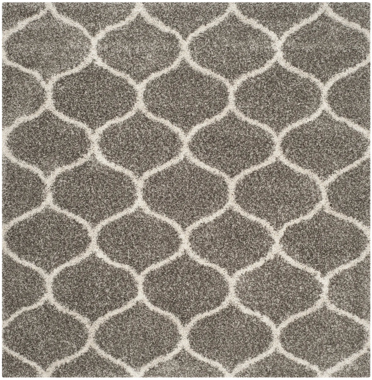 Safavieh Hudson Shag 7'-0" x 7'-0" Rug in Grey / Ivory