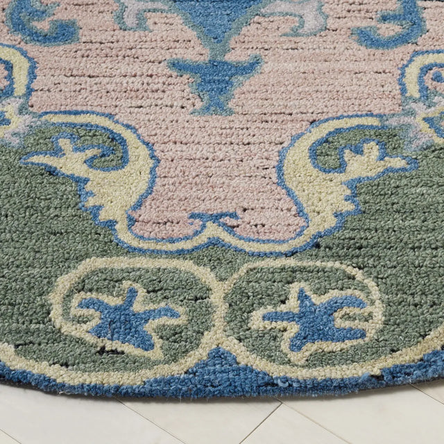 Safavieh Savonnerie 6'-0" x 6'-0" Rug in Blue / Pink