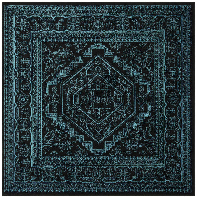Safavieh Adirondack 6'-0" x 6'-0" Rug in Black / Teal