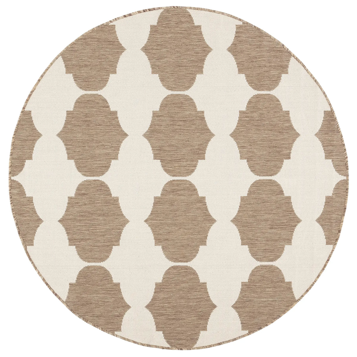 Safavieh Courtyard 5'-3" x 5'-3" Rug in Beige / Brown
