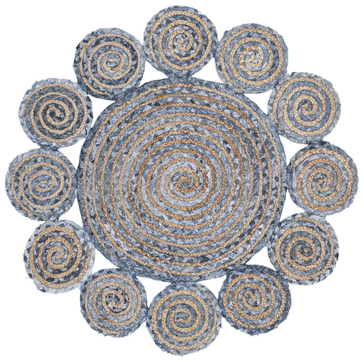 Safavieh Cape Cod 3'-0" x 3'-0" Rug in Blue / Natural