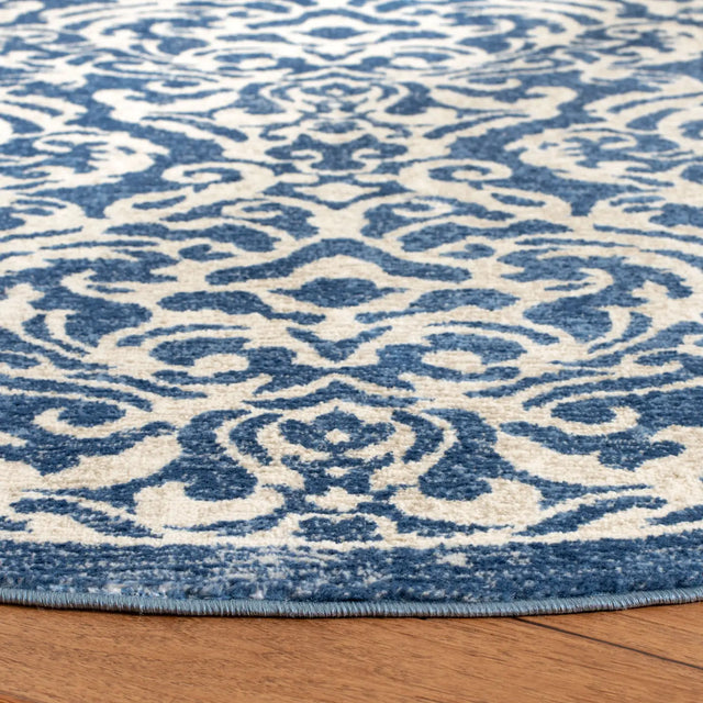 Safavieh Brentwood 5'-0" x 5'-0" Rug in Navy / Creme