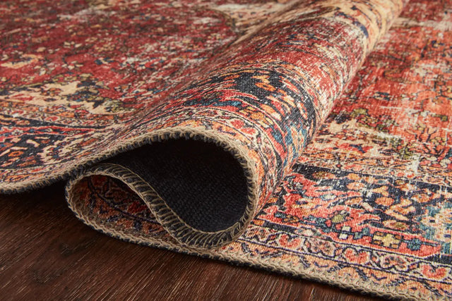 Loloi Loren Lq-07 Red / Navy Rugs - pile height