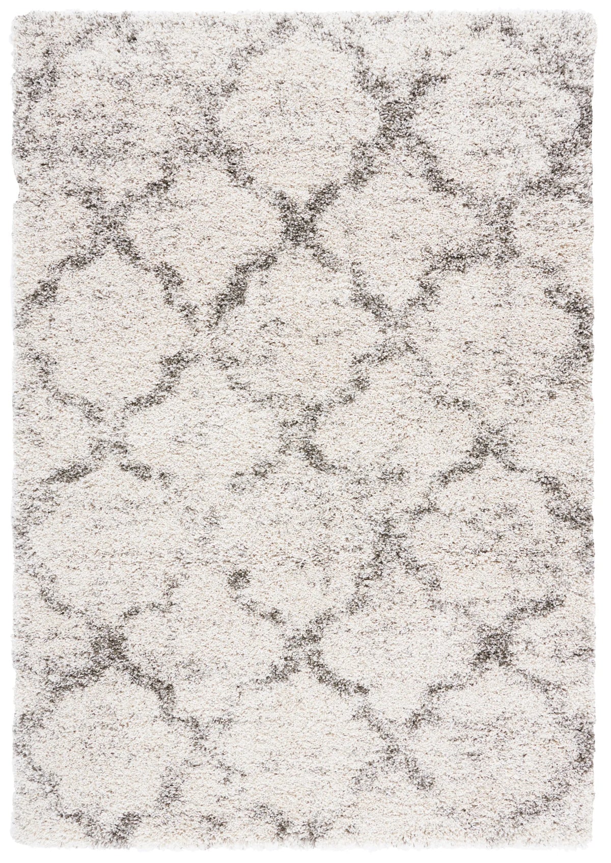 Safavieh Hudson Shag 4'-0" x 6'-0" Rug in Ivory / Grey