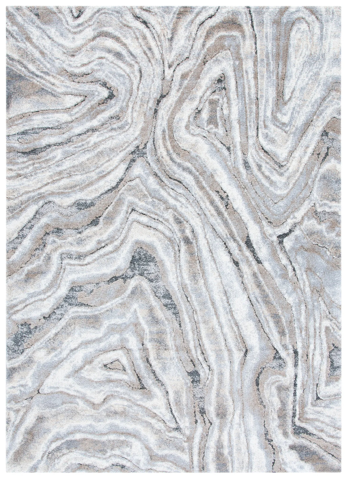 Safavieh Cyrus Shag 4'-5" x 6'-5" Rug in Beige / Grey