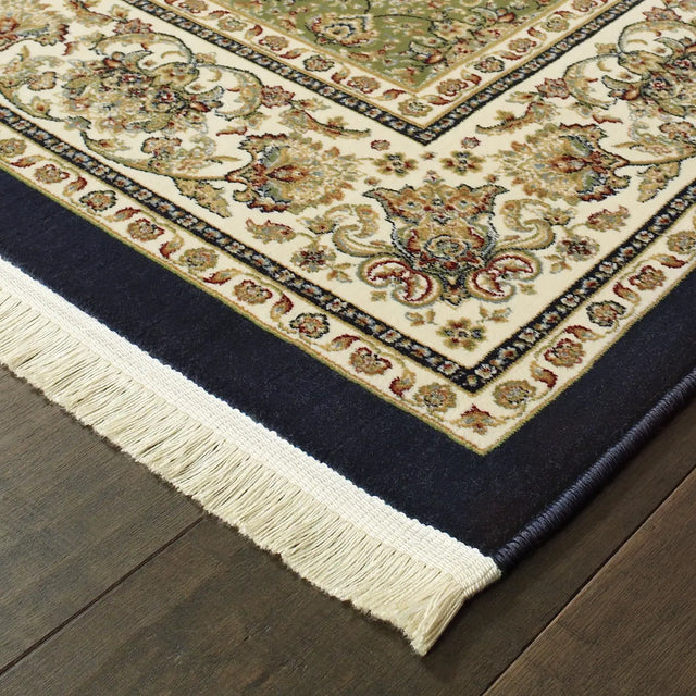 Oriental Weavers Sphinx Masterpiece 1331B Navy / Ivory Rugs - corner detail