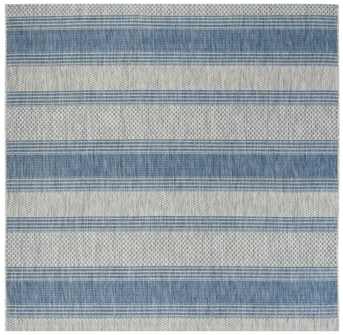 Safavieh Courtyard 6'-7" x 6'-7" Rug in Grey / Navy