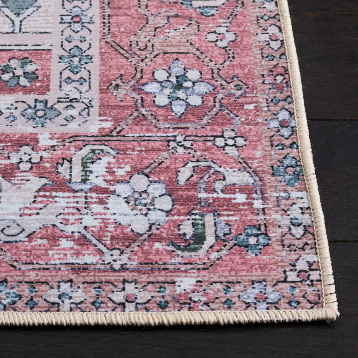 Safavieh Tucson 4'-0" x 6'-0" Rug in Grey Blue / Rust