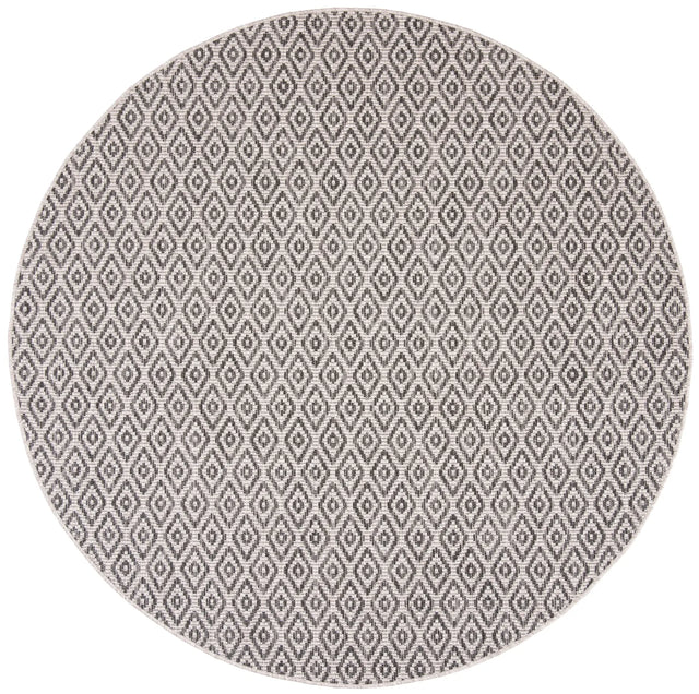 Safavieh Courtyard 6'-7" x 6'-7" Rug in Beige / Black