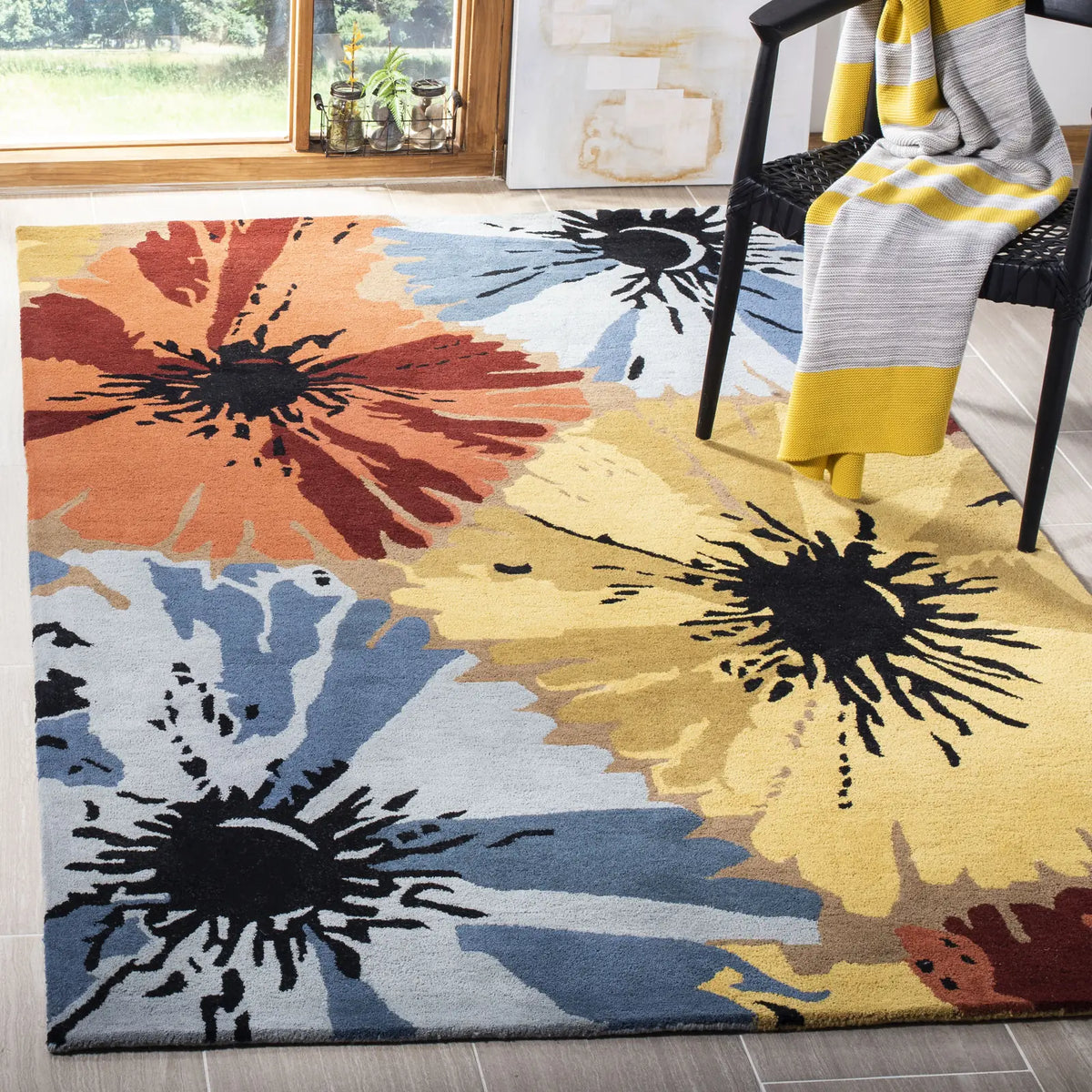Safavieh Soho 3'-6" x 5'-6" Rug in Olive / Multi