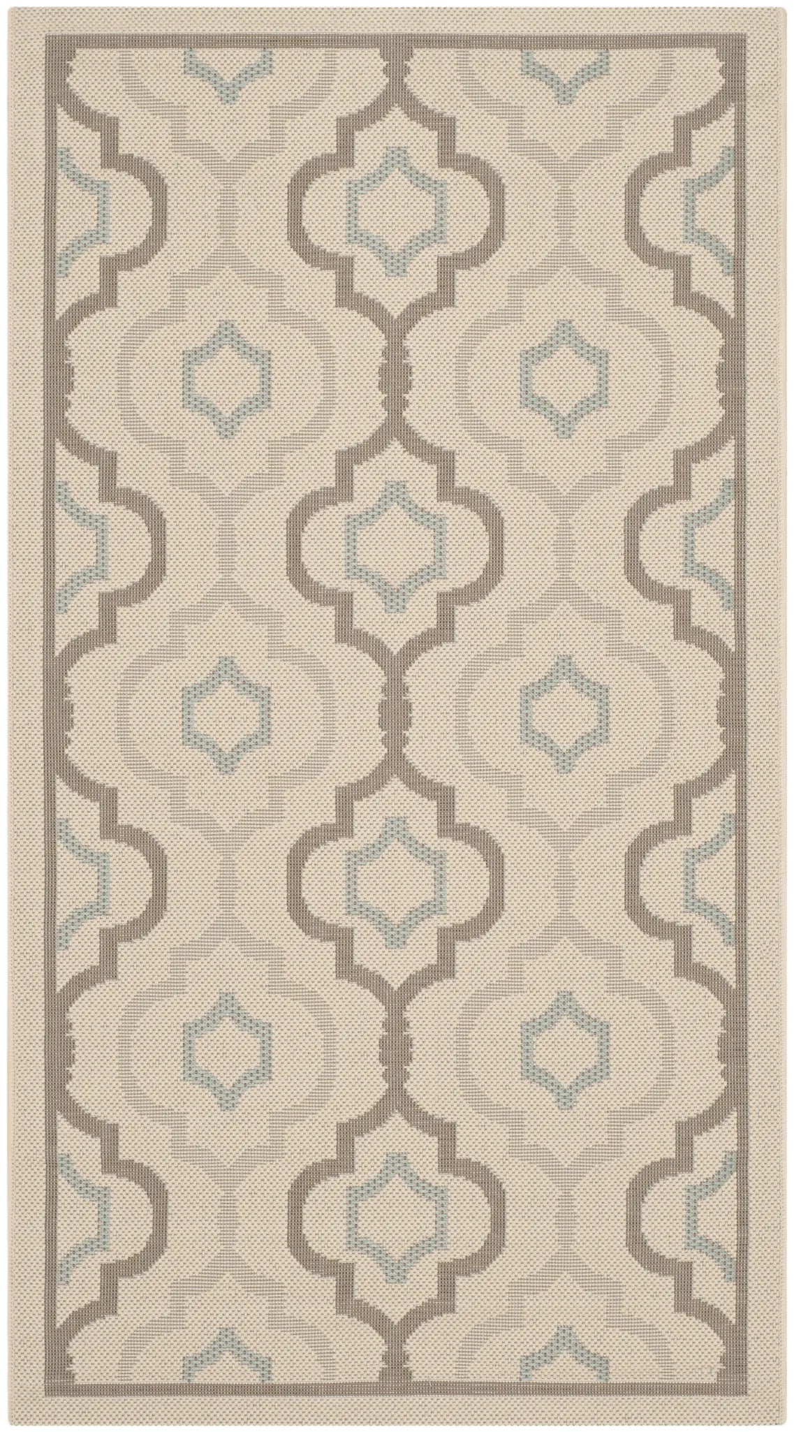 Safavieh Courtyard 2'-7" x 5'-0" Rug in Beige / Dark Beig