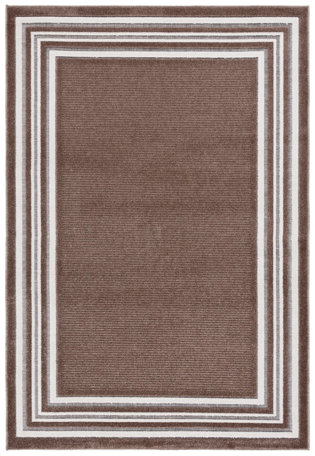 Safavieh Cabana 4'-0" x 6'-0" Rug in Brown / Ivory
