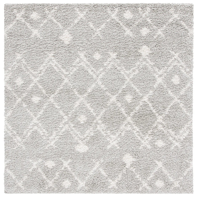 Safavieh Berber Shag 5'-1" x 5'-1" Rug in Light Grey / Cream
