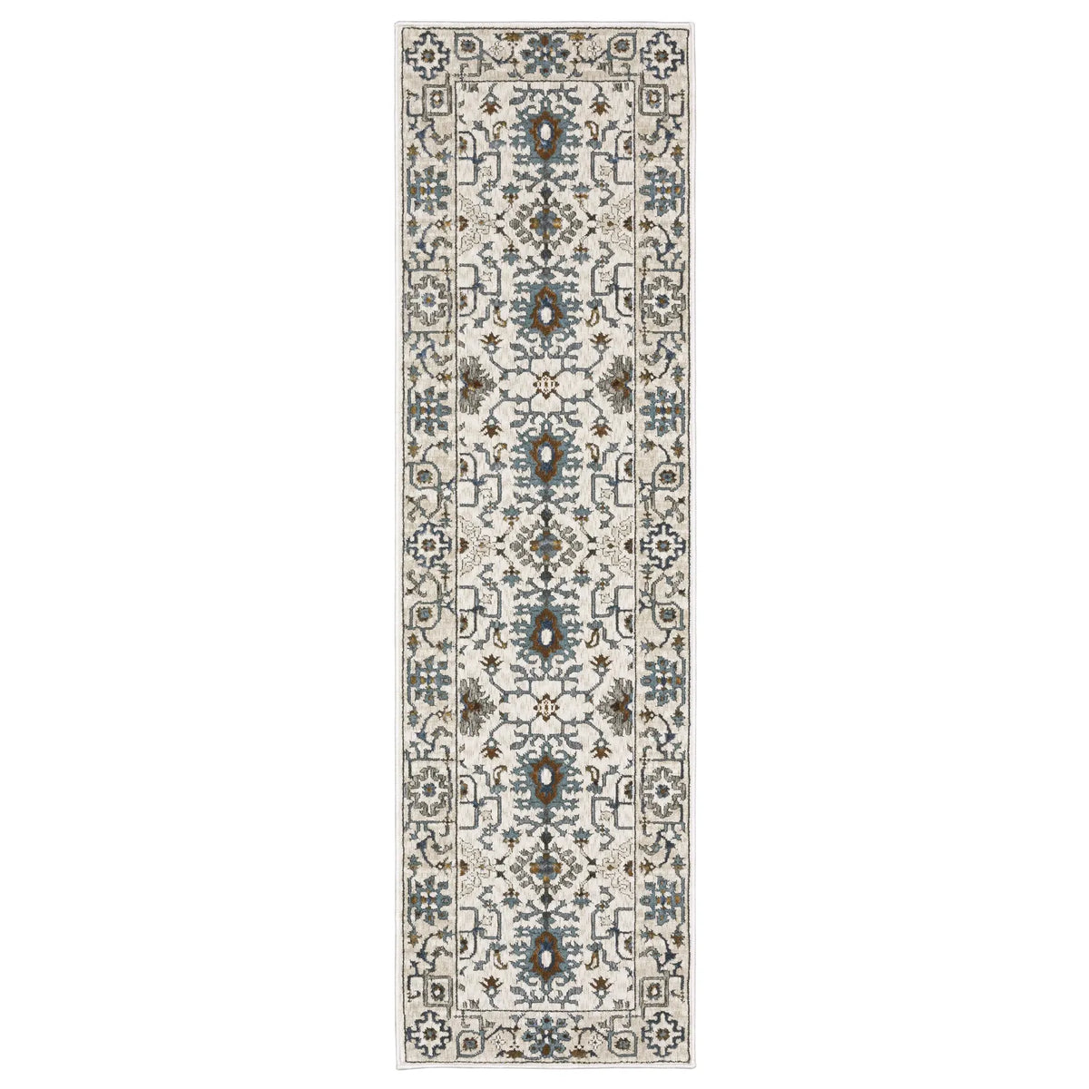 Oriental Weavers Sphinx Ellington Ell10 Ivory/ Blue Rug - runner