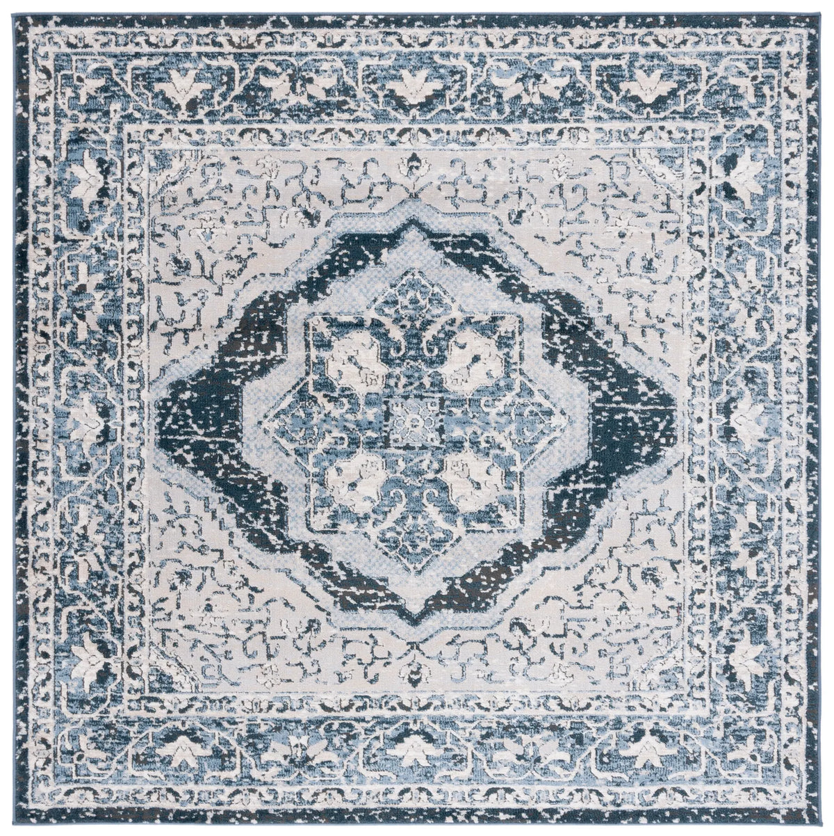 Safavieh Rosewood 6'-7" x 6'-7" Rug in Ivory / Blue