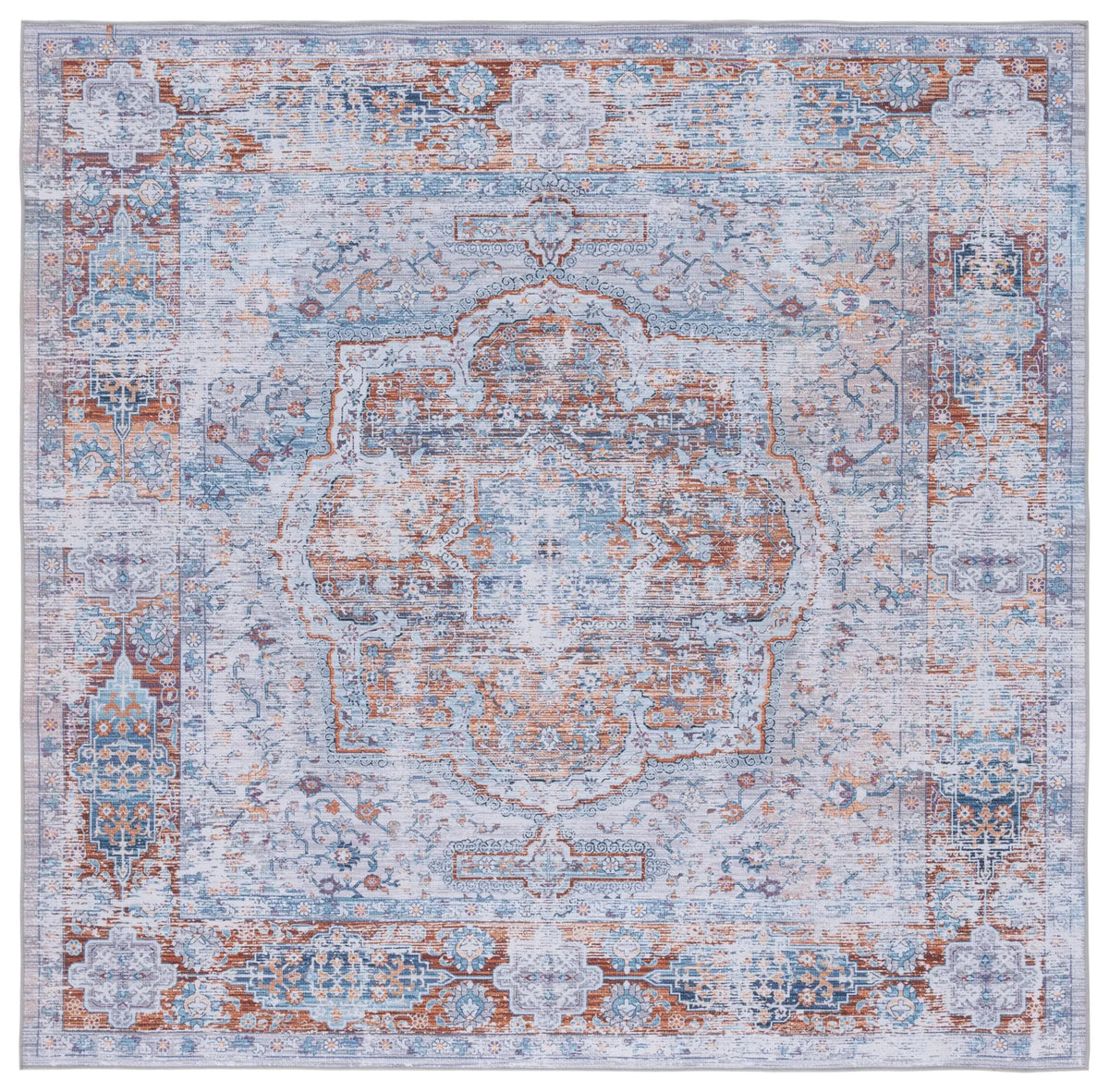 Safavieh Tucson 6'-0" x 6'-0" Rug in Beige / Rust