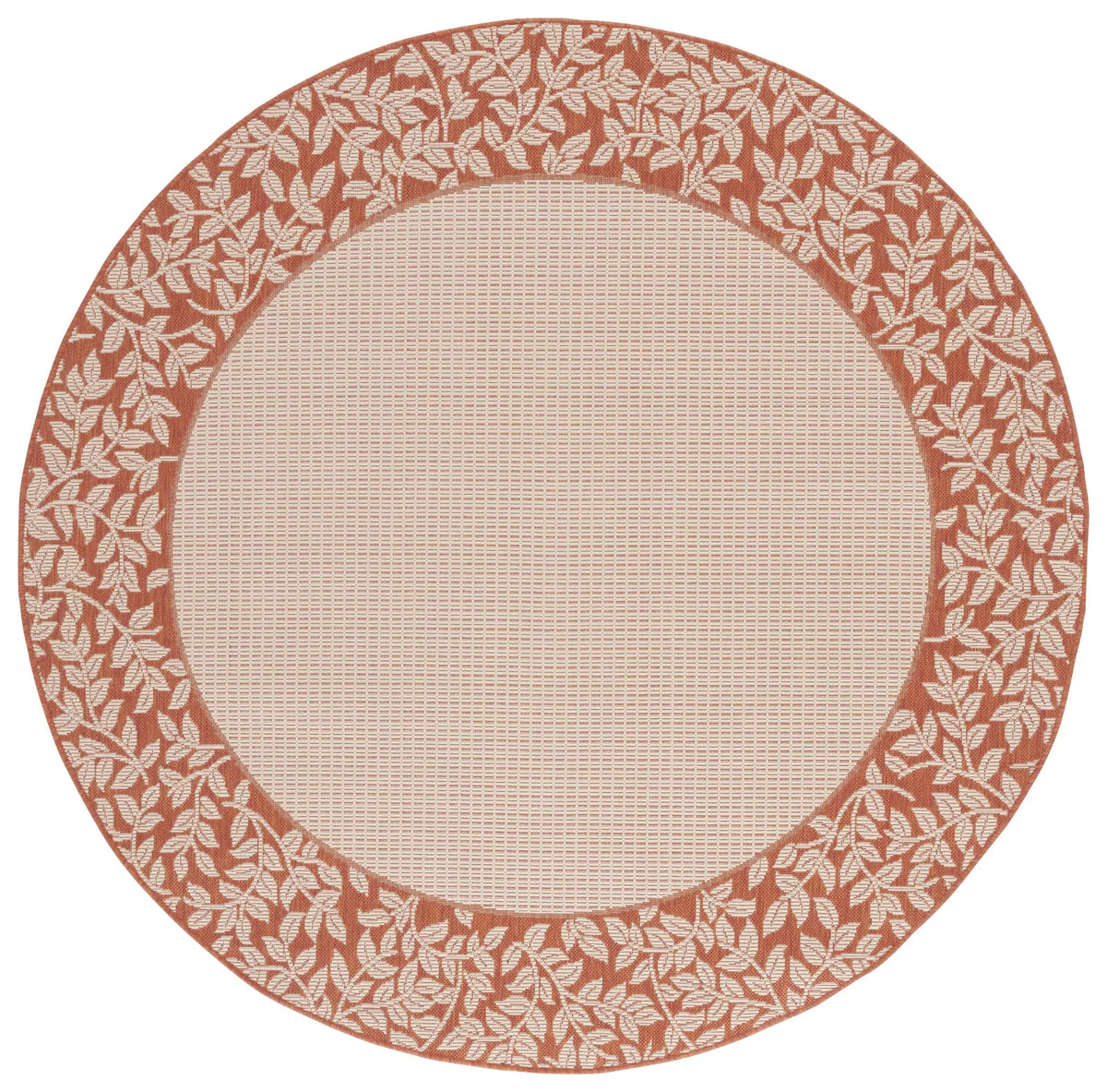 Safavieh Courtyard 6'-7" x 6'-7" Rug in Natural / Terra