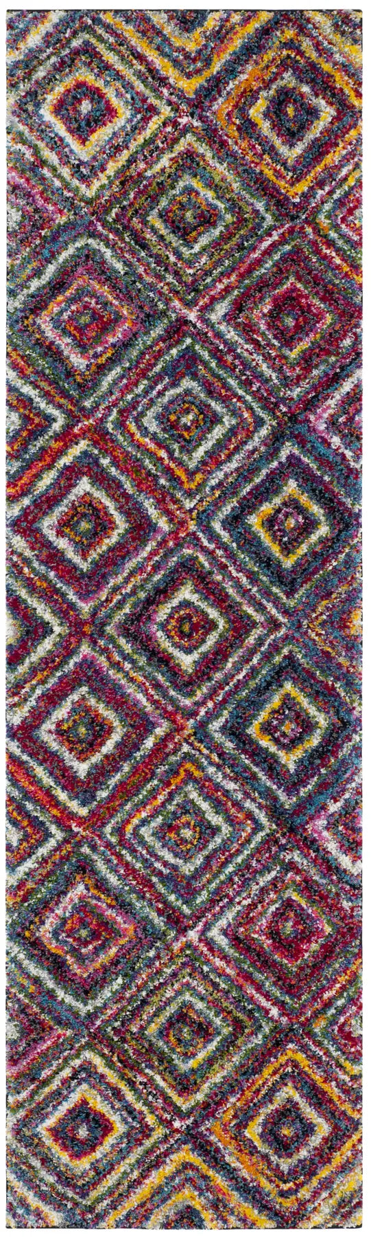 Safavieh Fiesta Shag 2'-3" x 8'-0" Rug in Multi