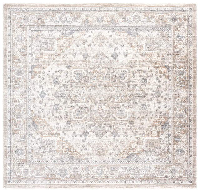 Safavieh Kendal 6'-7" x 6'-7" Rug in Grey / Ivory Beige