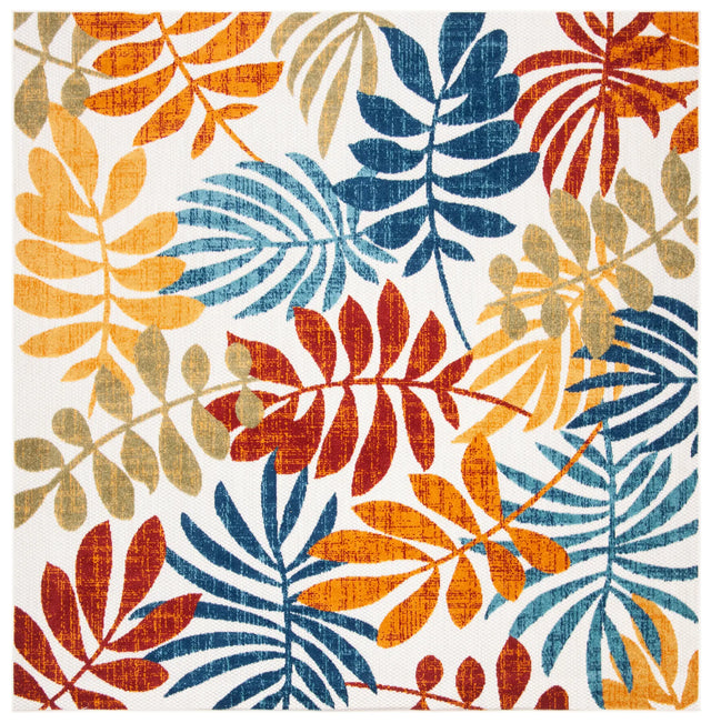 Safavieh Cabana 6'-7" x 6'-7" Rug in Creme / Red
