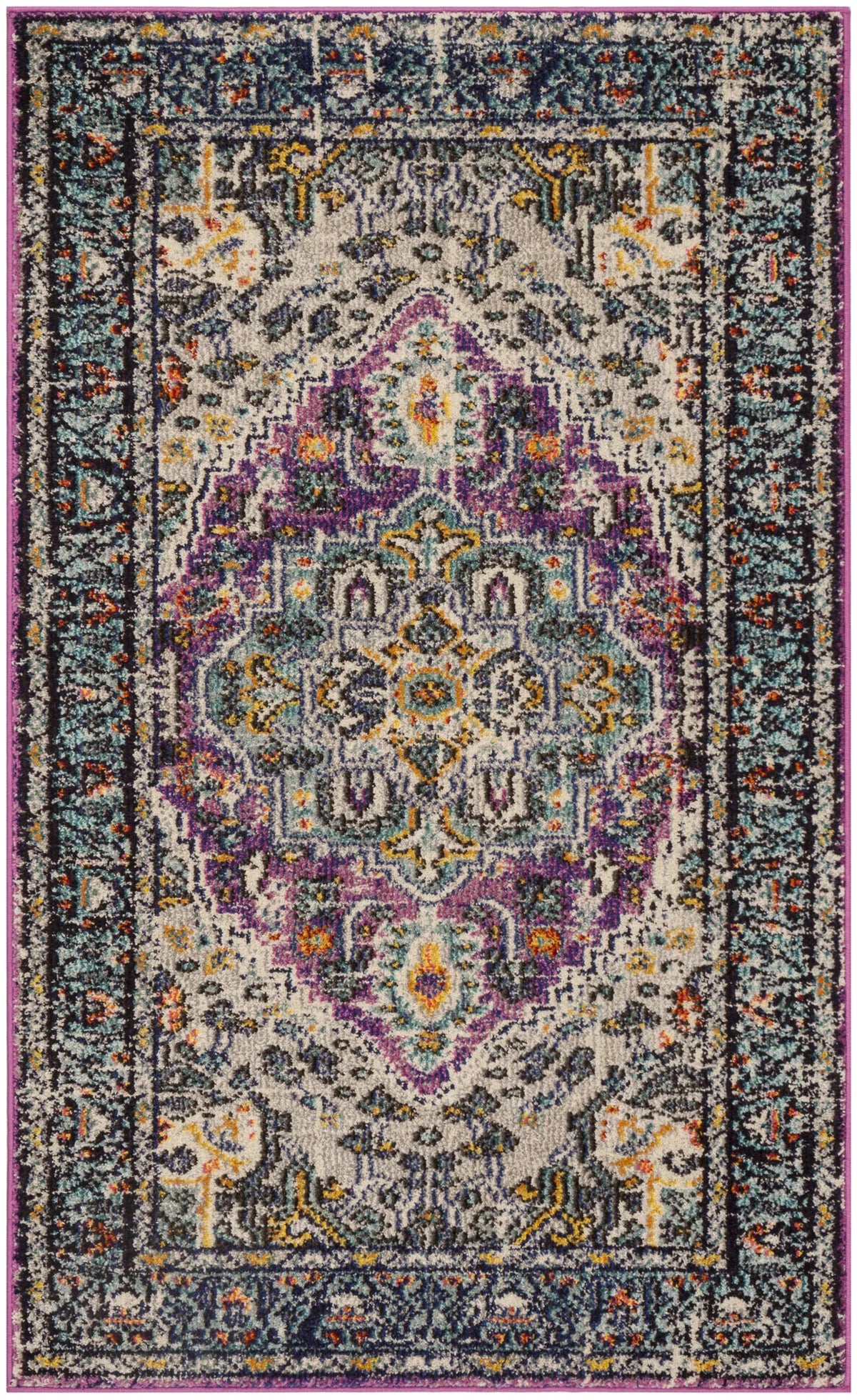 Safavieh Monaco 3'-0" x 5'-0" Rug in Violet / Light Blue