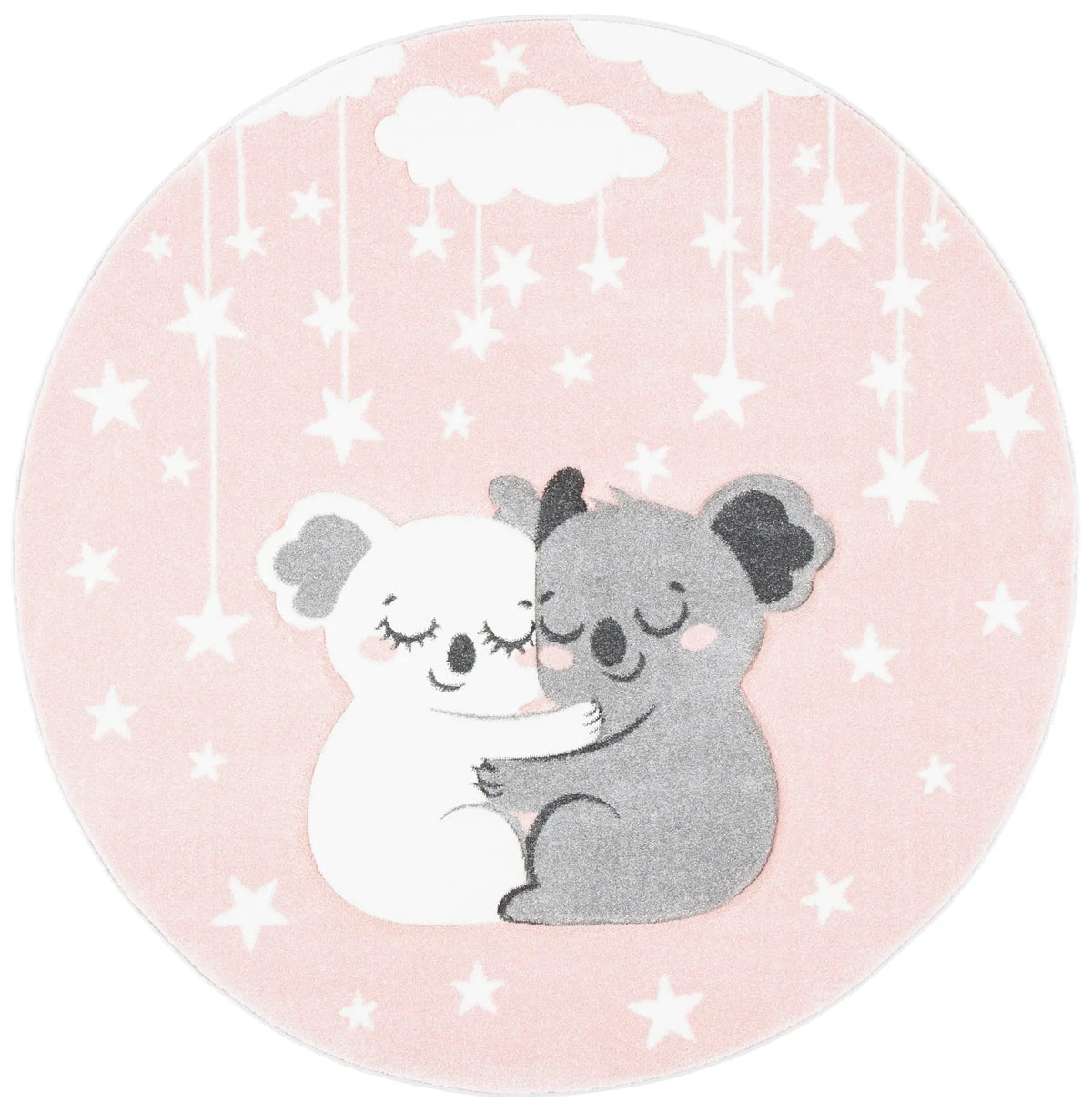 Safavieh Carousel Kids 100 5'-3" x 5'-3" Rug in Pink / White