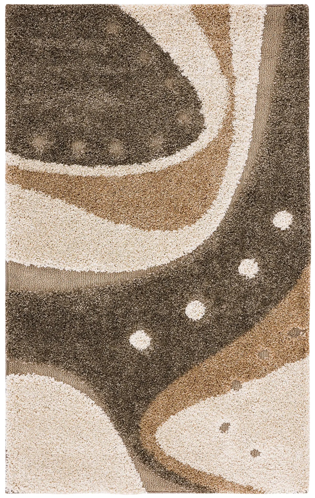 Safavieh Florida Shag 3'-3" x 5'-3" Rug in Brown / Ivory