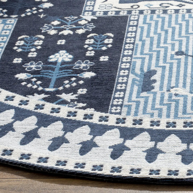 Safavieh Classic Vintage 6'-0" x 6'-0" Rug in Navy / Light Blue