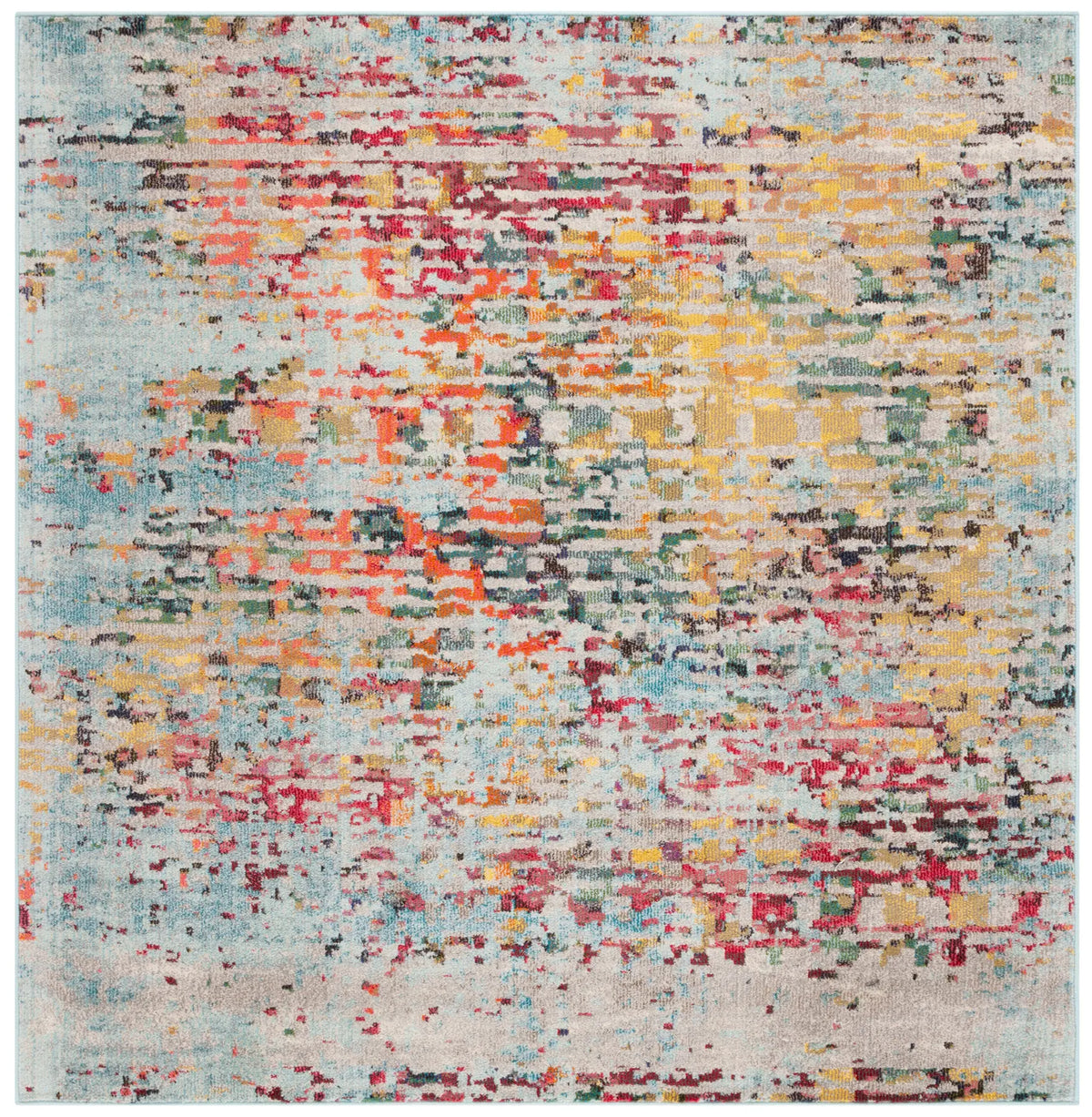 Safavieh Monaco 6'-7" x 6'-7" Rug in Grey / Multi