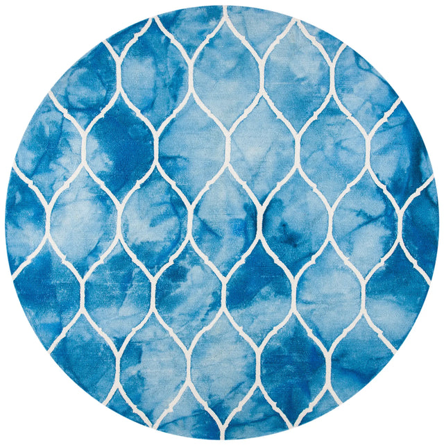 Safavieh Dip Dye 7'-0" x 7'-0" Rug in Blue / Ivory