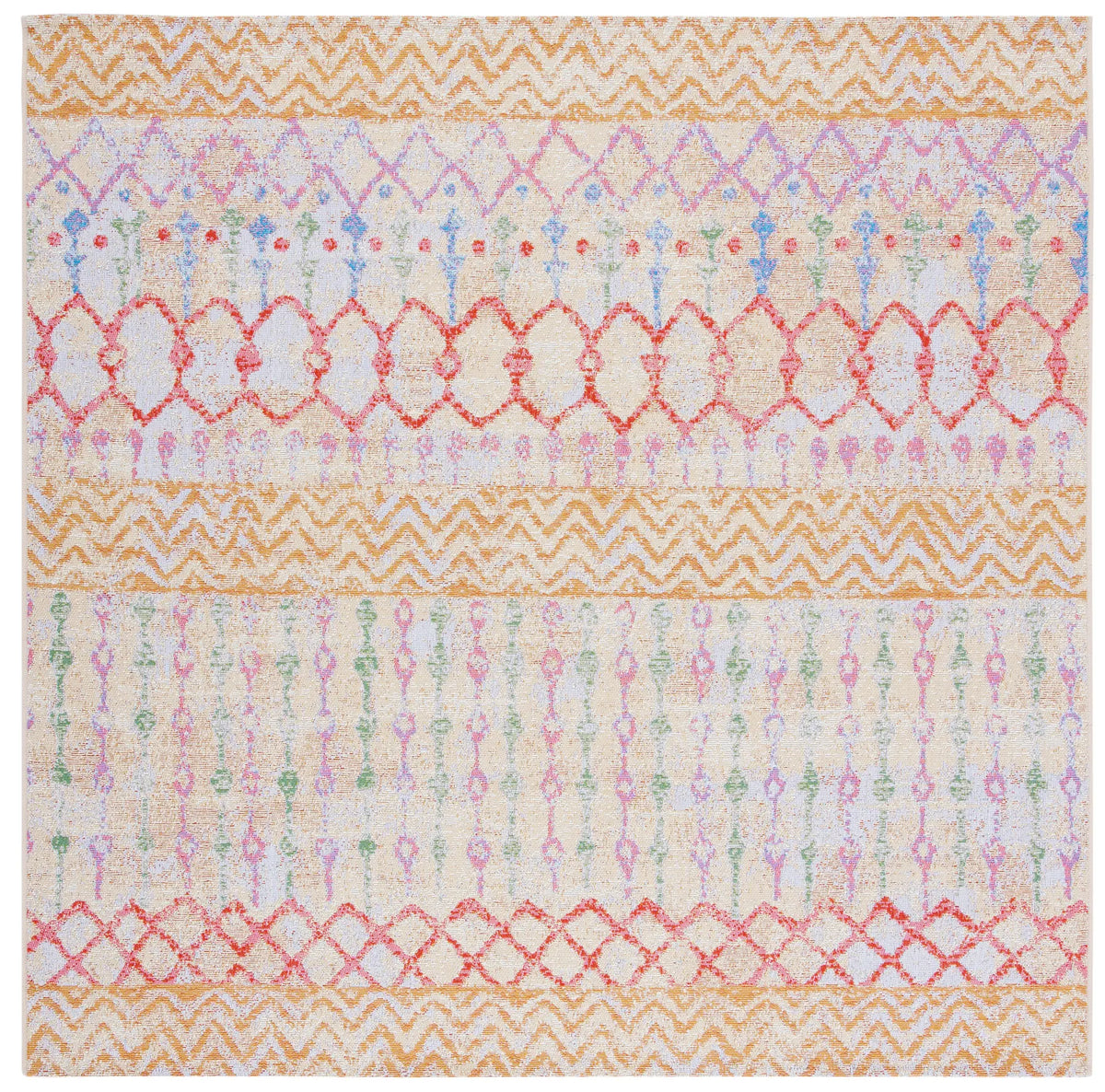 Safavieh Summer 6'-7" x 6'-7" Rug in Gold / Blue